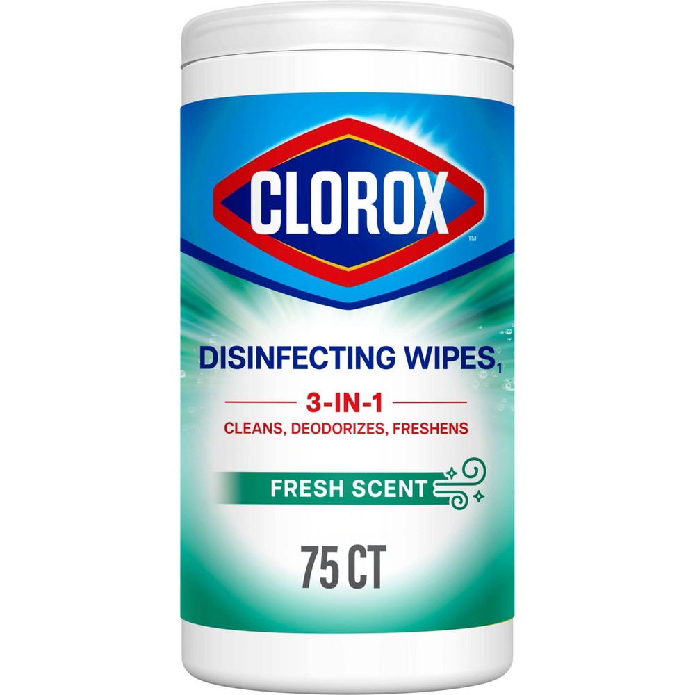 Clorox Disinfecting Wipes, Fresh Scent, 75 Count Canister